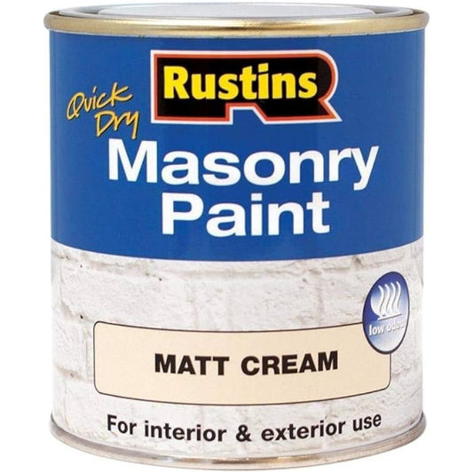 Rustins Masonry Paint 500ml Cream