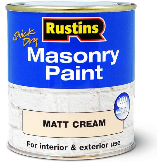 Rustins Masonry Paint 250ml Cream