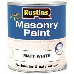 Rustins Masonry Paint 500ml White