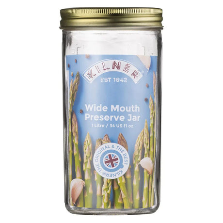 Kilner Wide Mouth Preserve Jar 1L