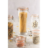 Kilner Facetted Glass Clip Top Tall Jar Capacity, 2.2 Litre