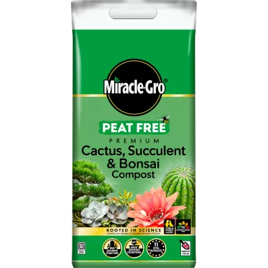 Miracle Gro Peat Free Cactus, Succulent & Bonsai Compost - 10L