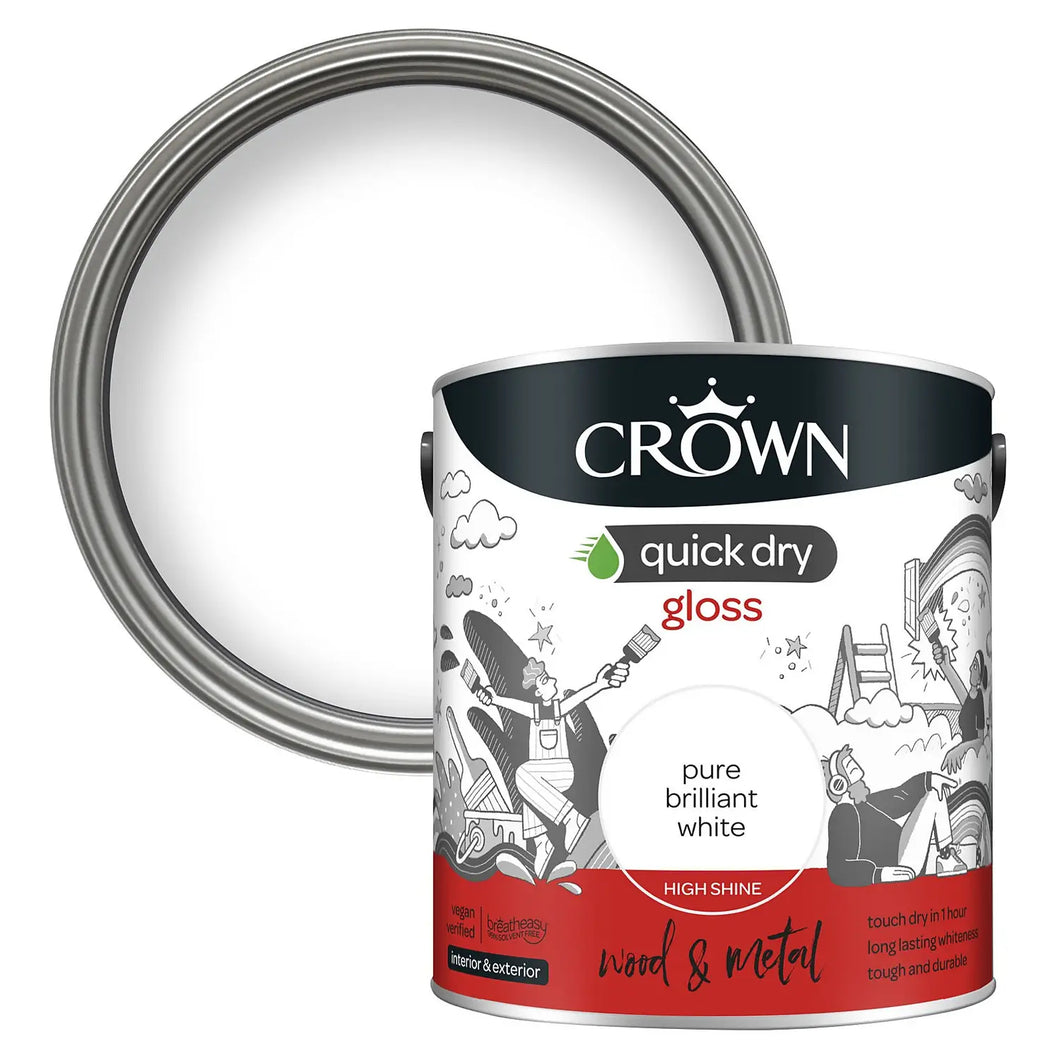 Crown Quick Dry Gloss - White