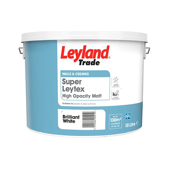 Leyland Trade Super Leytex Matt - Pure Brilliant White 15L