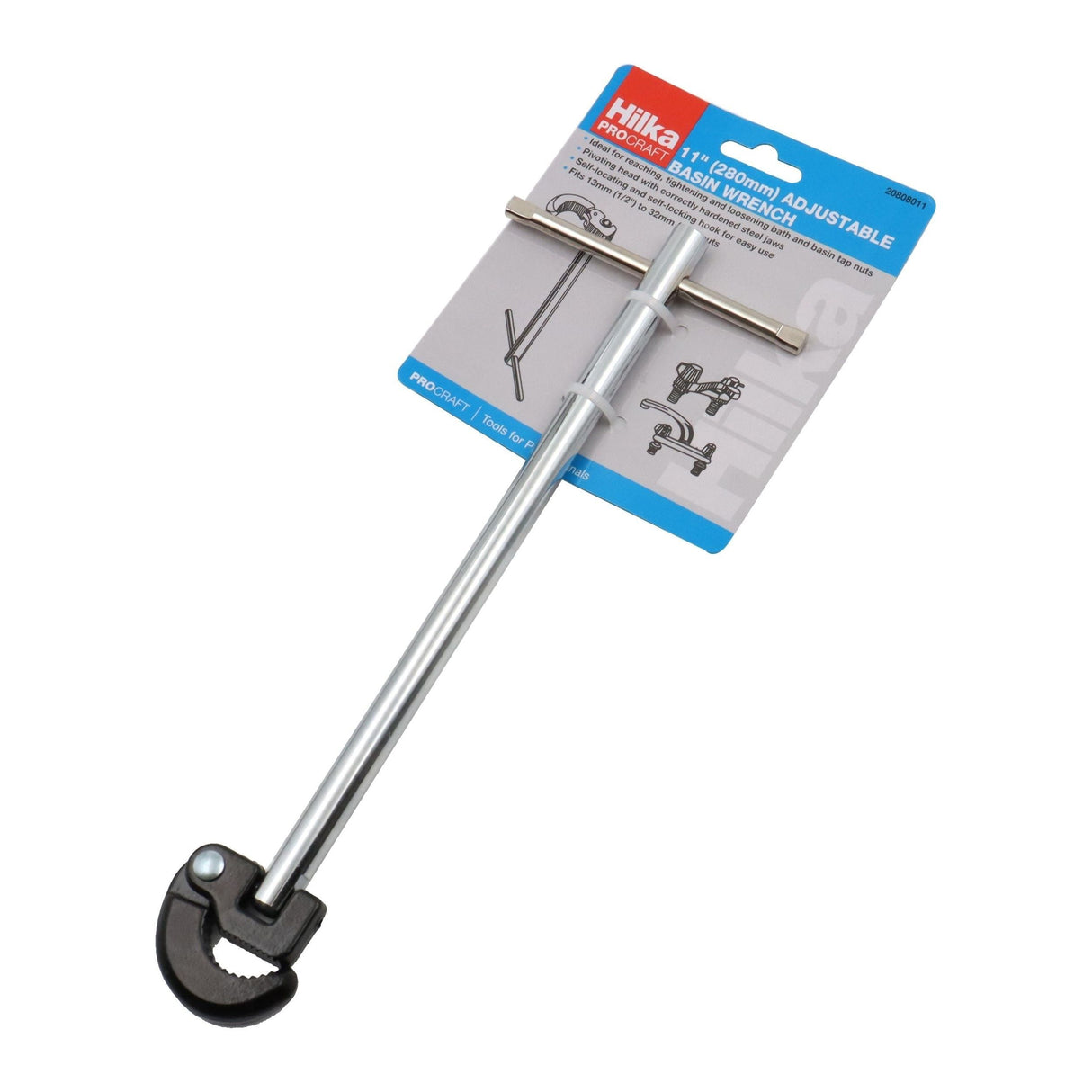 Hilka 11" Adjustable Basin Wrench