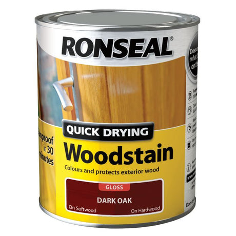 Ronseal Quick Drying Woodstain - Gloss - 750ml