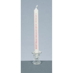 Premier Advent Candle With Glass Holder 25cm White