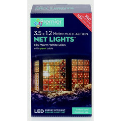 Premier Multi-Action LED Net Lights 360 LED 3.5x 1.2m Warm White