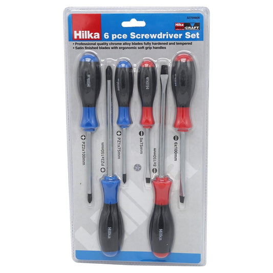 Hilka 6 Soft Grip Screwdriver Set