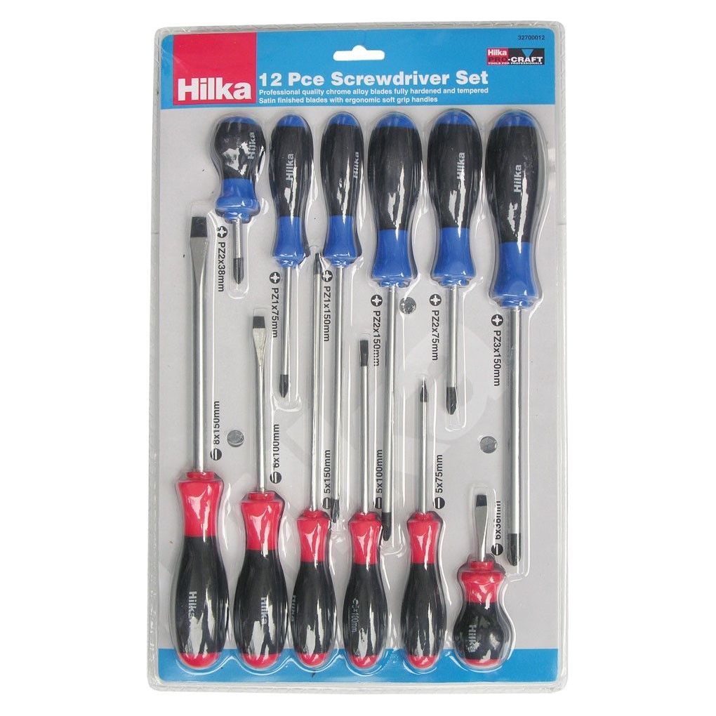 Hilka 12 Soft Grip Screwdriver Set