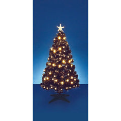 Premier Fibre Optic Tree Black with Warm White LEDs