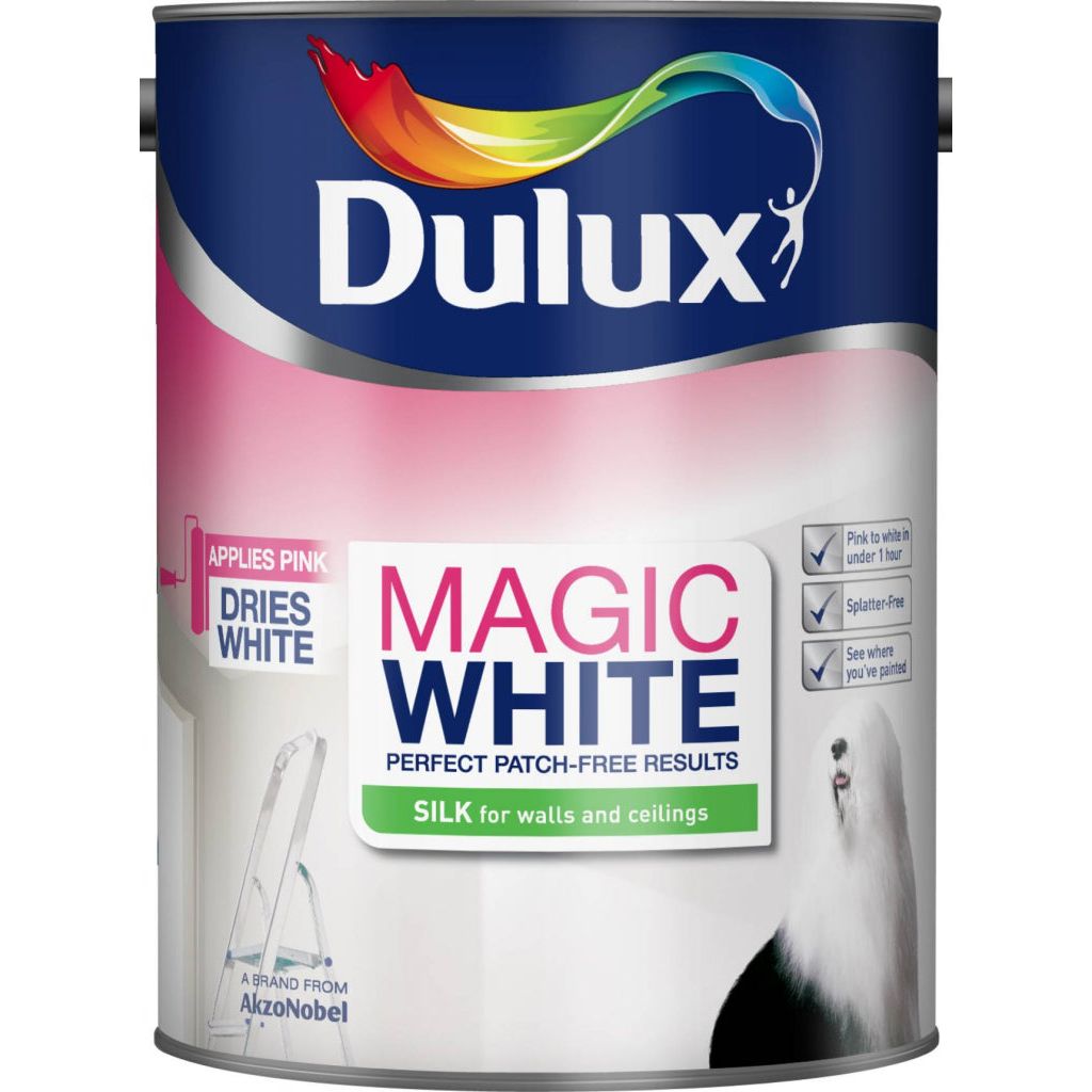 Dulux Magic White - Silk - Pure Brilliant White - 5L