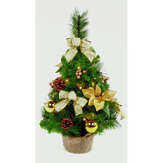 Premier Poinsettia Tree Burlap Base 20 LEDs