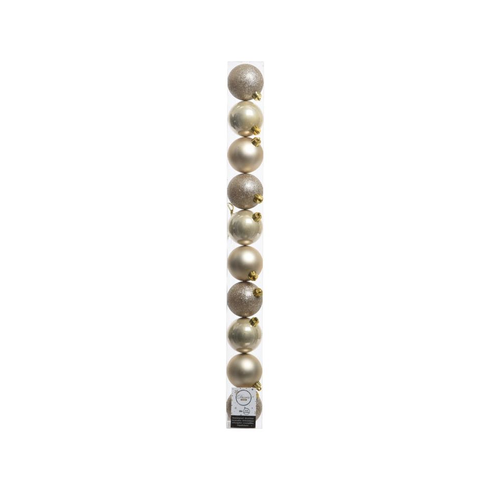 Kaemingk Plain Shatterproof Baubles 60mm Pearl