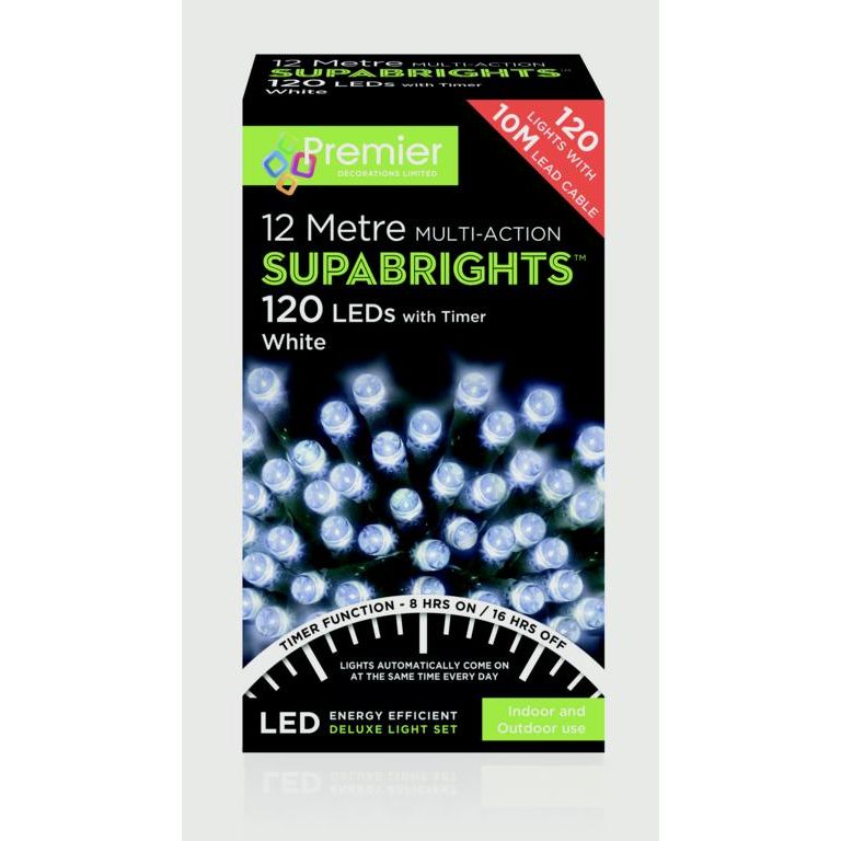 Premier Multi-Action Supabrights With Timer White 120 LED