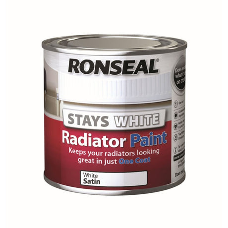 Ronseal Stays White Radiator Paint- Pure Brilliant White