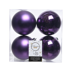 Kaemingk Shatterproof Plain Baubles 6cm Pink Mix