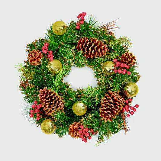 Premier Dressed Wreath 40cm Red