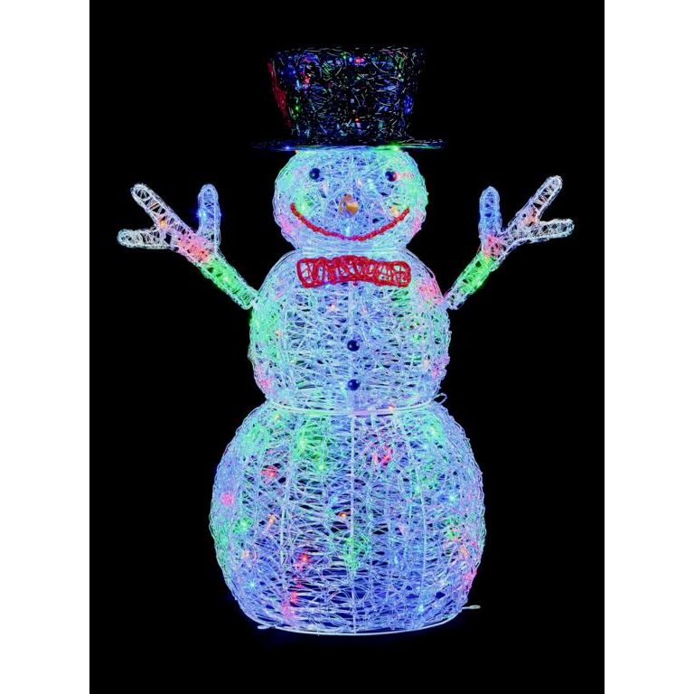 Premier Acrylic Snowman 23cm Assorted Colours