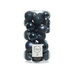 Kaemingk Shatterproof Baubles 6cm Night Blue Box 30