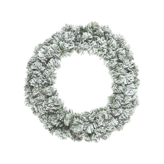 Kaemingk Snowy Imperial Wreath 35cm Green/White