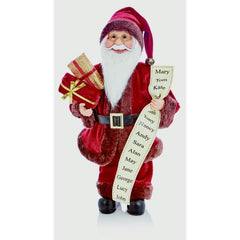 Premier Standing Santa With Glasses 60cm Red