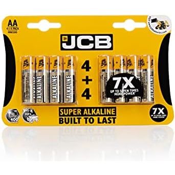 Jcb Alkaline Battery 4+4Pk     Aa