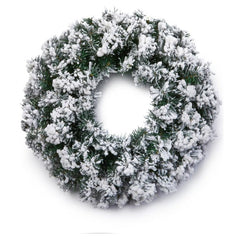 Premier Flocked Woodcote Wreath 50cm