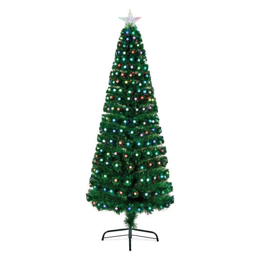 Premier Fibre Optic Tree With Colour Change Ball Decorations