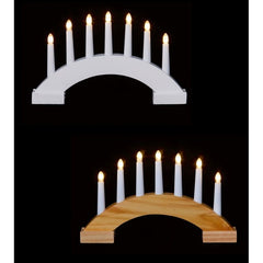 Premier 7 Light Wooden Candlebridge 24cm