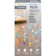 Premier Multi Action Battery Operated Microbrights 100 LED Red /Vintage Gold