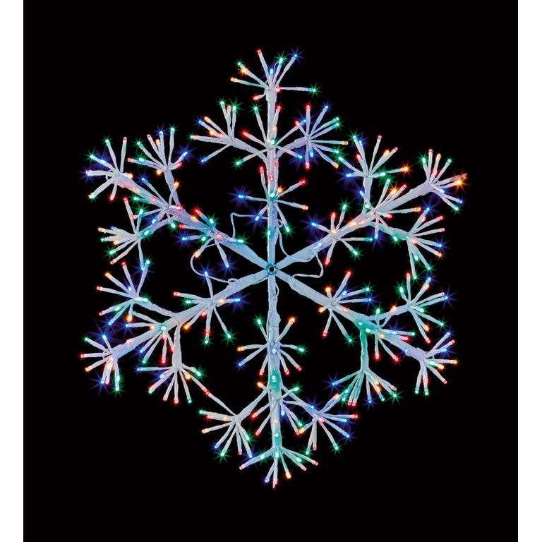 Premier Starburst Snowflake 660 LEDs 90cm White/Multi Coloured