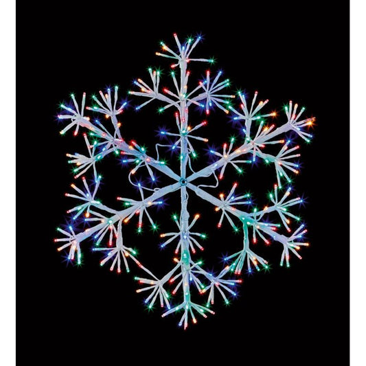 Premier Starburst Snowflake 660 LEDs 90cm White/Multi Coloured