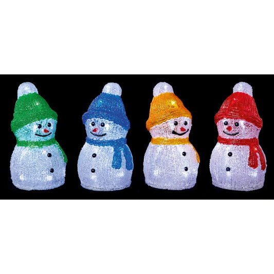 Premier Acrylic Snowman 23cm Assorted Colours