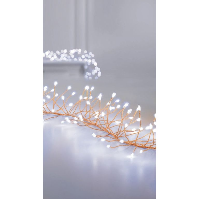 Premier Multi Action Ultra Brights Rose Gold Garland White 430 LEDs