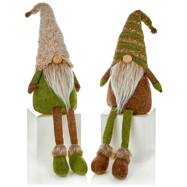 Premier Sitting Long Legs Rustic Gnome 50cm