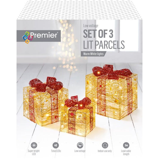 Premier Gold & Red Parcels Warm White LEDs 40 LEDs