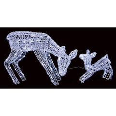 Premier Multi Action Mother & Baby Deer 70-38cm 230 White LEDs