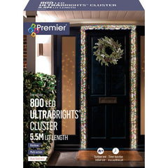 Premier 800 LED Rose Gold Ultra Bright Cluster Rainbow 5.5m