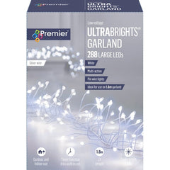 Premier Multi Action Ultra Brights Silver Garland