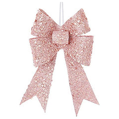 Premier Beaded Glitter Bow Clip 20cm Pink