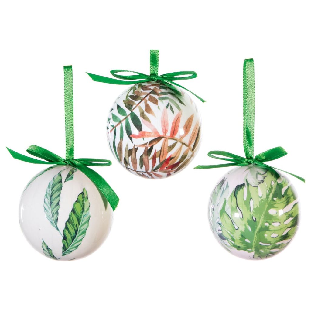 Premier Tropical Grass Decoupage Baubles 75mm