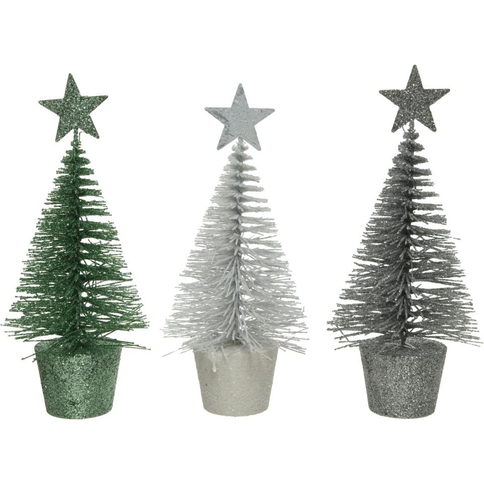 Kaemingk Plastic Tree With Star Assorted