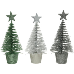 Kaemingk Plastic Tree With Star Assorted