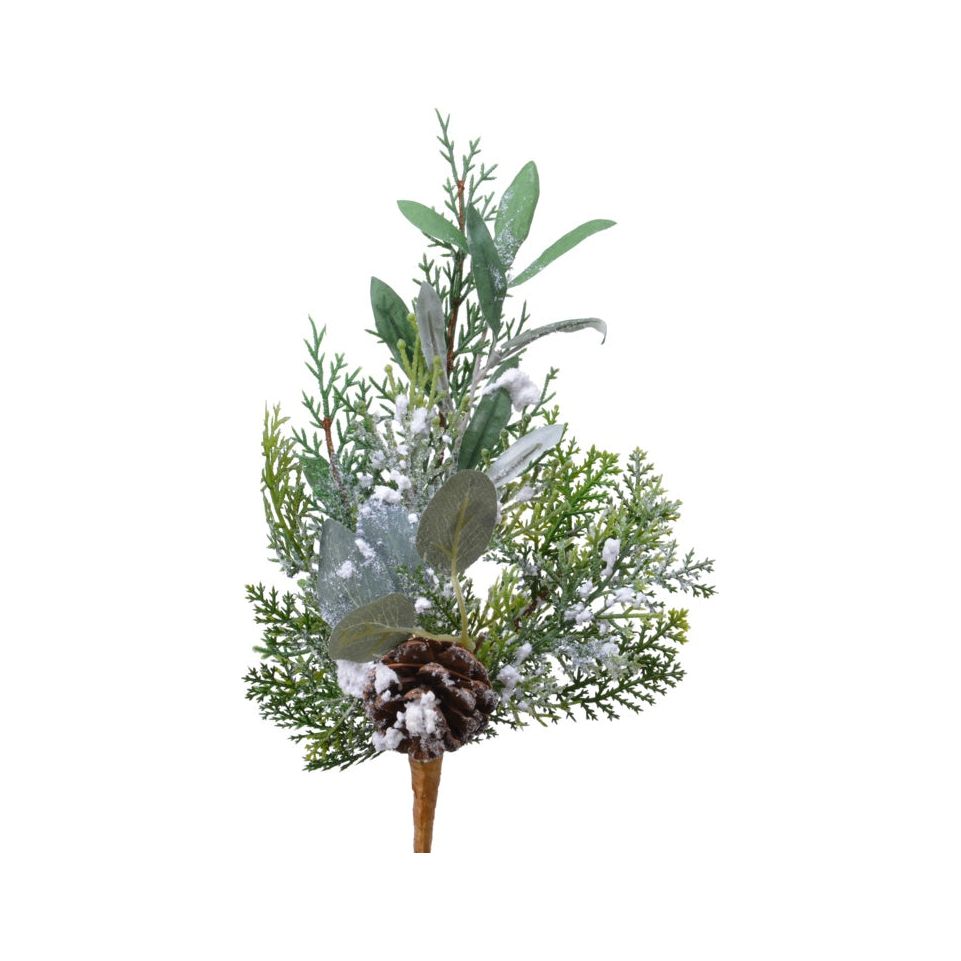 Kaemingk Frost Decorative Spray Willow Pine