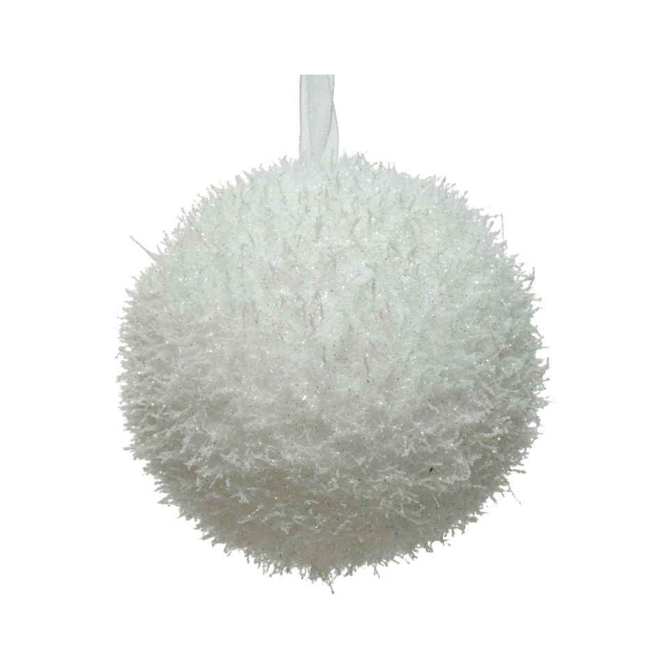 Kaemingk White Foam Bauble 8cm