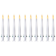 Premier 10 Piece White Candle Clip 15cm With Remote Control