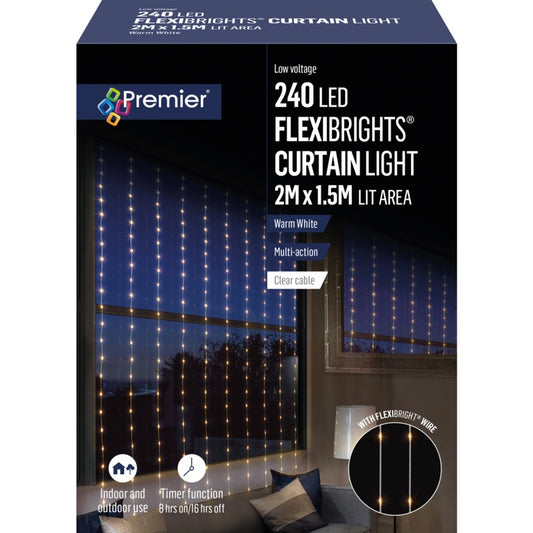 Premier 240 LEDs Flexibrights Curtain 2 x 1.5m White