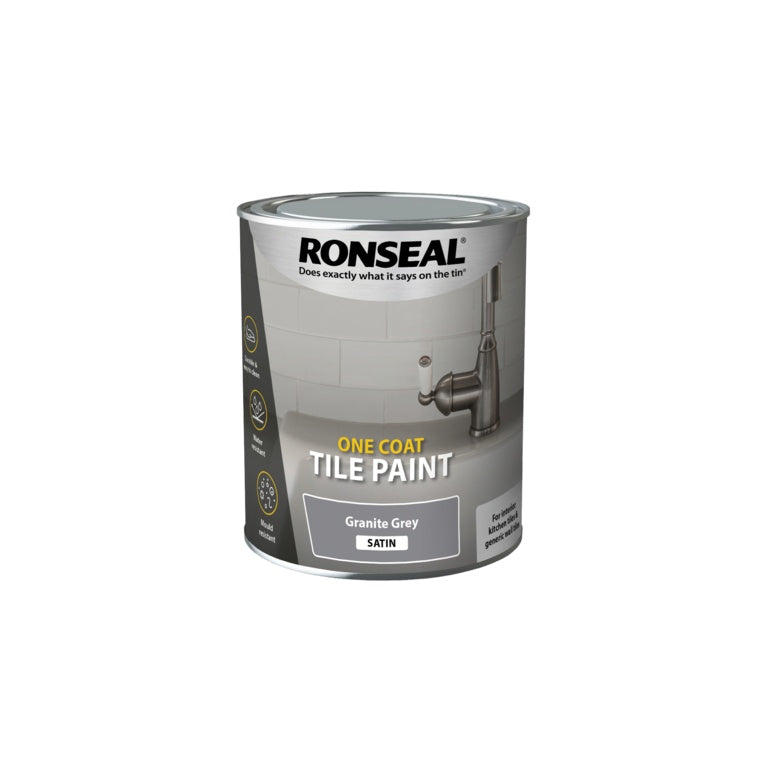 Ronseal One Coat Tile Paint - Satin - 750ml