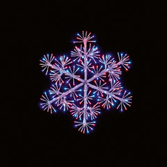 Premier White Starburst Snowflake 300 LEDs Rainbow 60cm